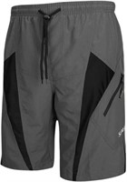 Santic Men's XXL Padded Bike Shorts, Grey XXL