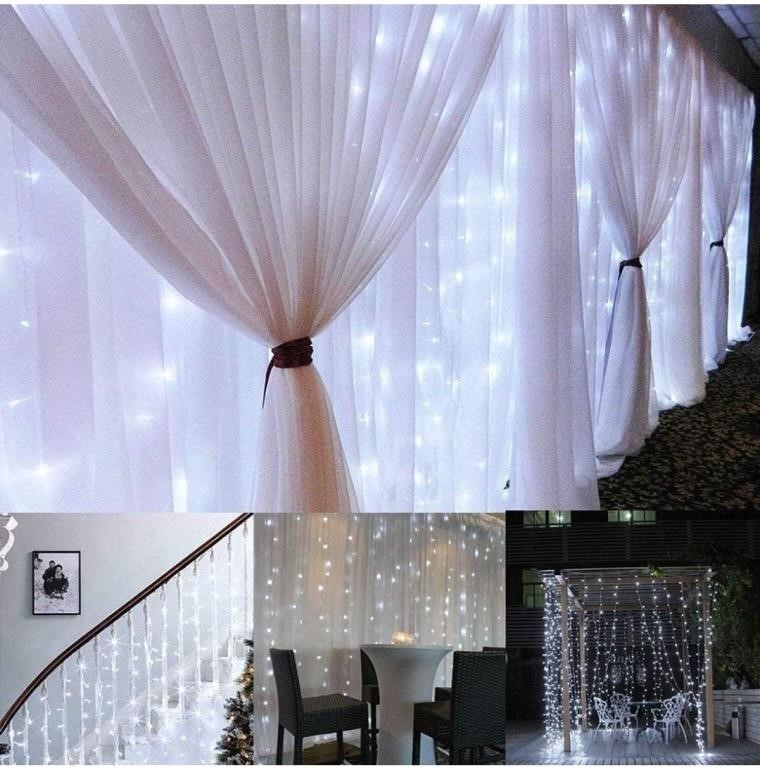 306 LED Window Curtain String Light Wedding Party