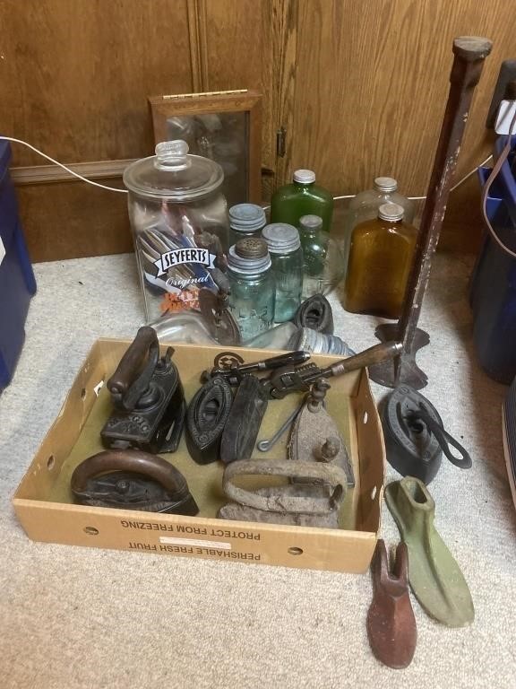 Vintage Cast Iron Irons & More