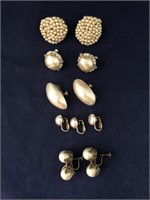 Vintage Collection of Faux Pearl Accent Earrings