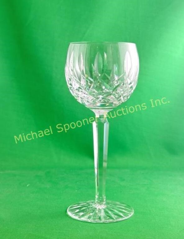 8 WATERFORD CRYSTAL LISMORE HOCK WINE GLASSES