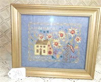 HANDCRAFTED NEEDLE-POINT FRAMED ART WALL