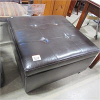 LIFT TOP LEATHER STYLE OTTOMAN