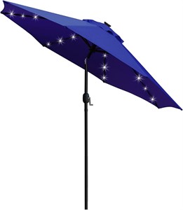 Sunnyglade 9' LED Patio Umbrella  Navy Blue