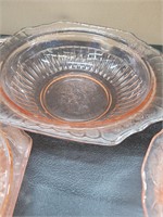 Depression Glass - pink Plates bowls dishes