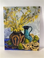‘95 Forsythia and Pears by Sandy Solomon