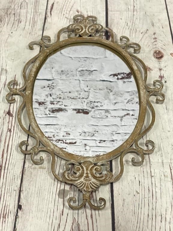 Metal Frame Ornate Wall Mirror