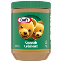 (2) Kraft Smooth Peanut Butter, 2 kg