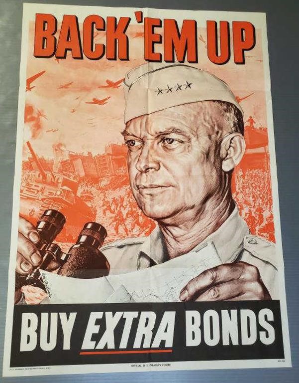 1944 U.S. War Bond poster 20"x 27 3/4"