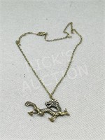 brass Dragon pendant & chain