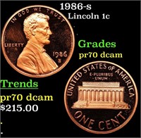 Proof 1986-s Lincoln Cent 1c Graded pr70 dcam By S