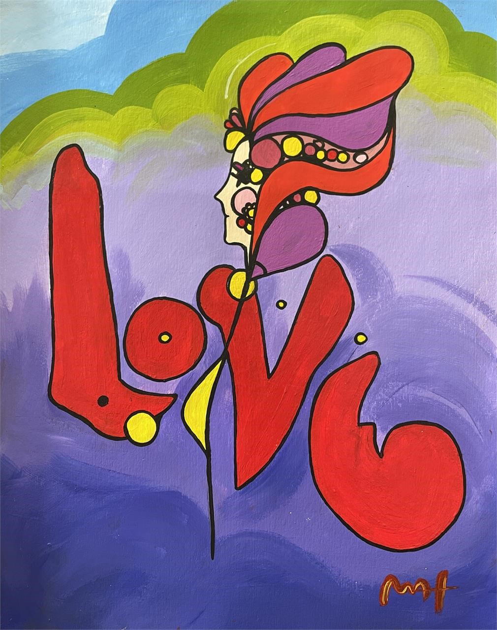Drawing on paper, Peter Max