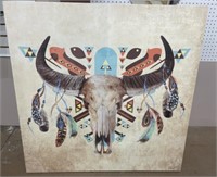 Michelle Glay Tribal Skull on Canvas