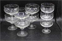 Footed glass collection