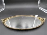 Brass Mirror Vanity Tray
