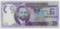 Mozambique 20 Meticais"REPLACEMENT/STAR".Mz3