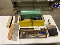 Vintage Metal Toolbox with Tools/Contents