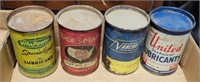4 VTG 1 LBS ADVERTISING GREASE CANS