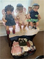 Life-Like Baby Dolls; Chairs; Bench & Clothes