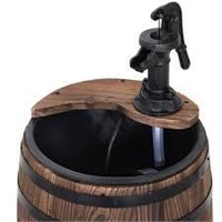$79  Outsunny 23H Rustic Apple Barrel Fountain