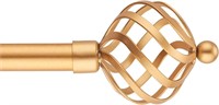 3/4 Inch Diameter Round Twisted Cage Finials-GOLD