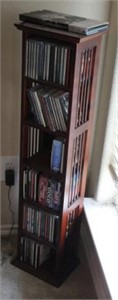 CD RACK AND CONTENTS