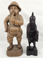 Pair Of Wood Carved Statues