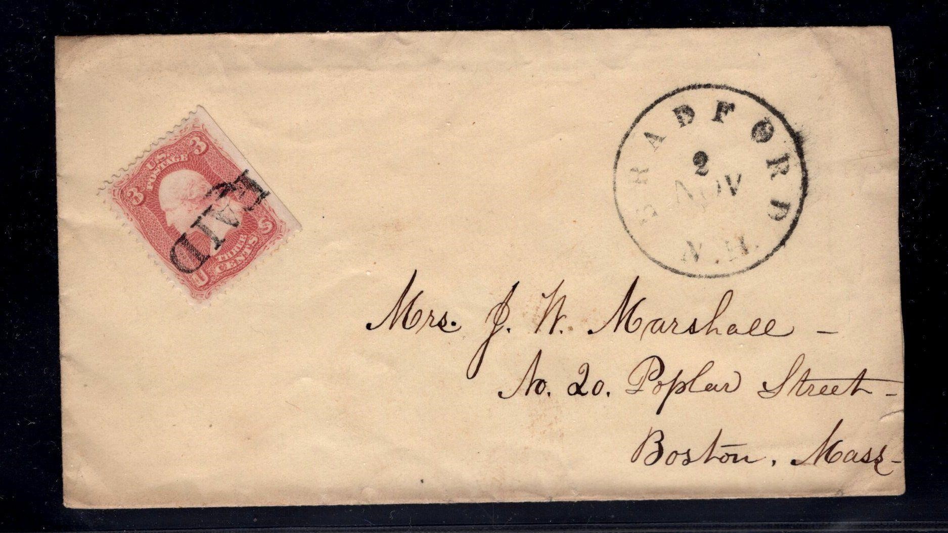 US FANCY CANCEL STAMP ON COVER, PAID RETAIL: $19.