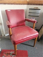 Vintage Faux Leather Padded Chair