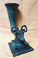 VERY HEAVY RAM HEAD SCULPTURE BY LINEAGE HOME FURN