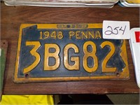 2 1948 Penna License Plates