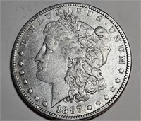 1887 XF Plus Morgan Silver Dollar