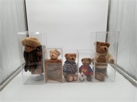 5 Boyds Bears Mohair?? in plastic cases