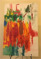 Unframed Abstract Painting By Berliner 24"X36"
