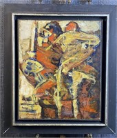 Abstract Oil On Canvas Signed Bryen 65