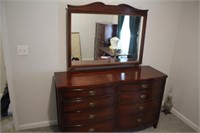 Eight-Drawer Dresser with Mirror