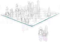 AS IS-Glass Chess Set