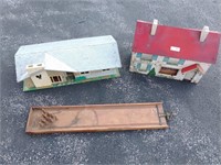 Vintage Toys:  2 Early doll Houses With Furniture