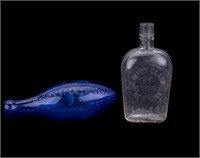 Antique Torpedo Bottle and Flask