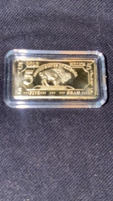 5 GRAM GOLD BUFFALO