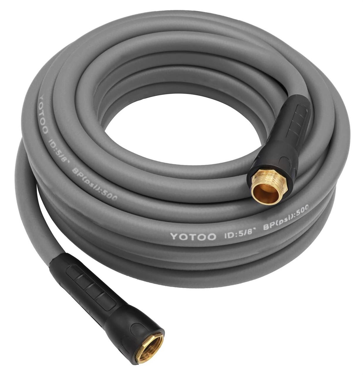 YOTOO Heavy Duty Hybrid Garden Water Hose 5/8-Inch