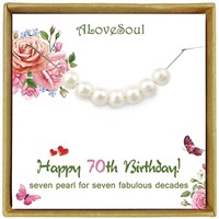 Lovely 70th Birthday Gift 7 Pearl Necklace