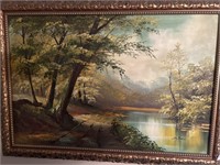 Framed oil on canvas by Cantrell  36 x 24"