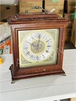 quartz wood case mantel clock