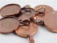 Copper circle pendants