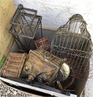 Baskets, Décor, metal bird cages