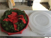 Christmas wreath and hard storage case