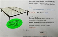 Classic Brands Europa Metal Frame & Wood Slat Bed