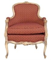 Louis XV Style Upholstered Cabriolet Armchair