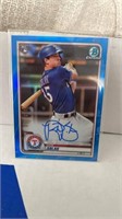 Nick Solak 2020 Topps Chrome Blue Auto Rc /150